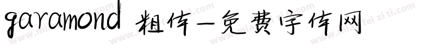 garamond 粗体字体转换